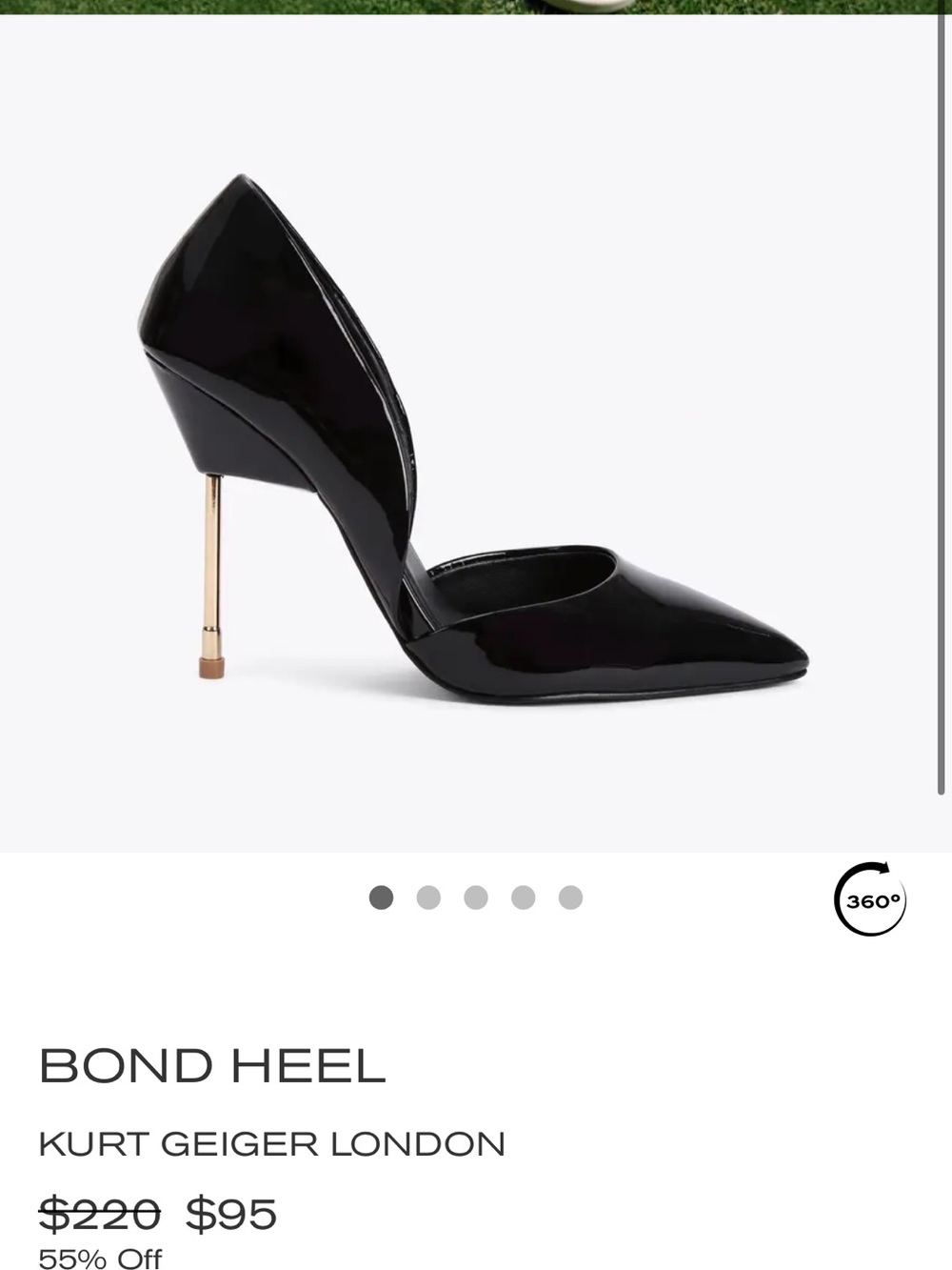 Send offers NWT Kurt Geiger Black patent London Bond d'orsay 36